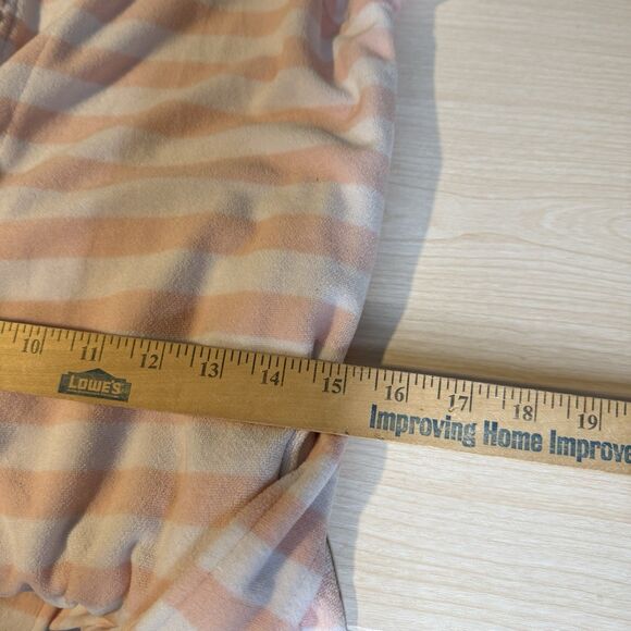 Betsey Johnson Pink Striped Ruffle Soft Robe Lounge Resort Relax Vacation - Picture 5 of 12